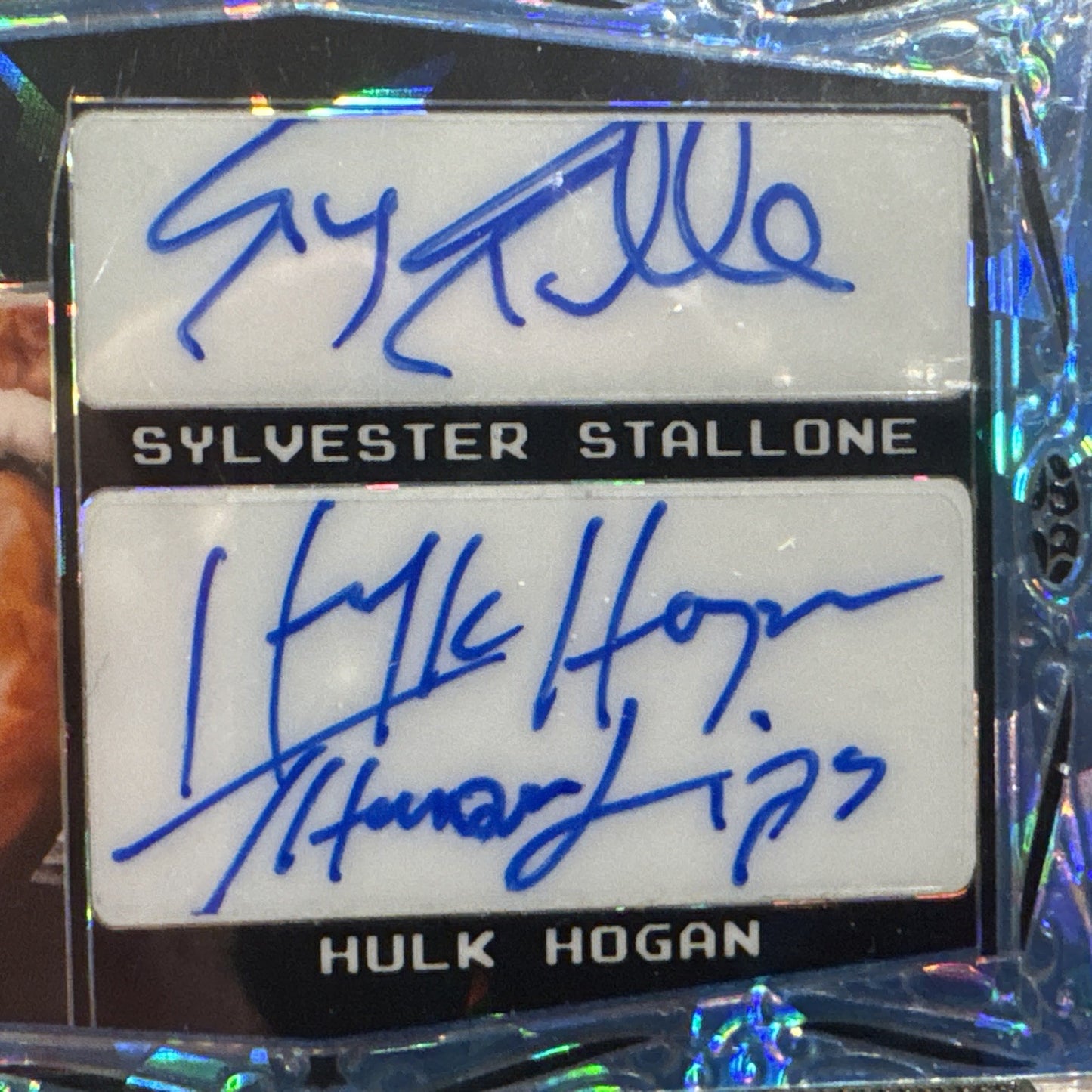 2024 Leaf Metal Legends Wrestling Hulk Hogan Sylvester Stallone Dual Auto 1/1