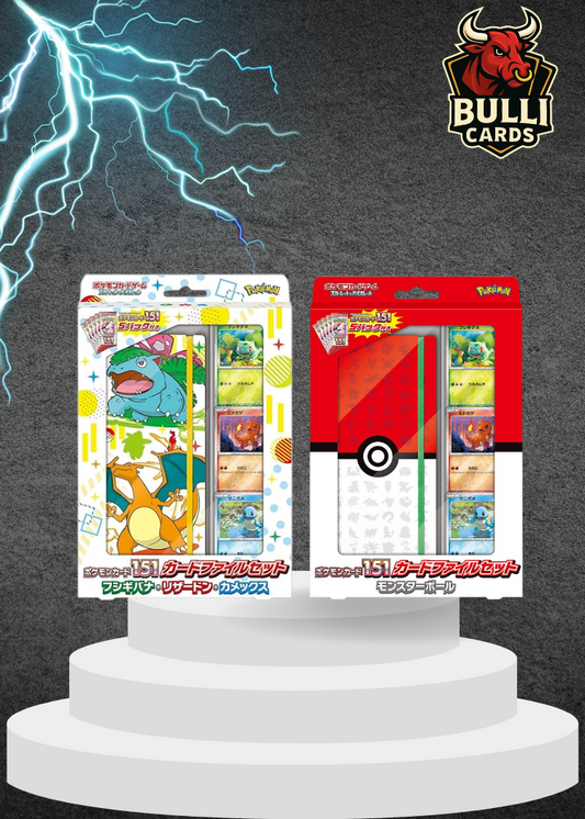 Pokemon Card 151 Card File Set Of 2 Venusaur Charizard Blastoise & Monster Ball