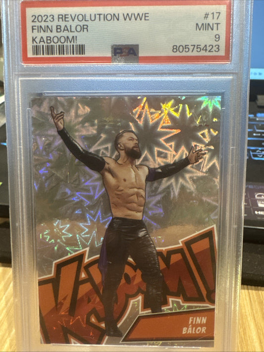 Finn Balor 2023 Panini Revolution WWE Kaboom SSP #17 PSA 9