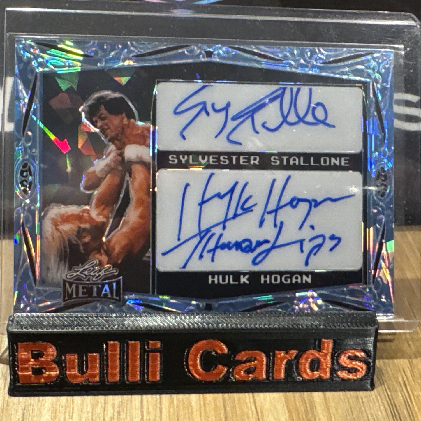 2024 Leaf Metal Legends Wrestling Hulk Hogan Sylvester Stallone Dual Auto 1/1