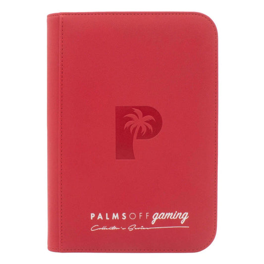 Palms Off Gaming Collector's Series 4 Pocket Zip Trading Card Binder - RED