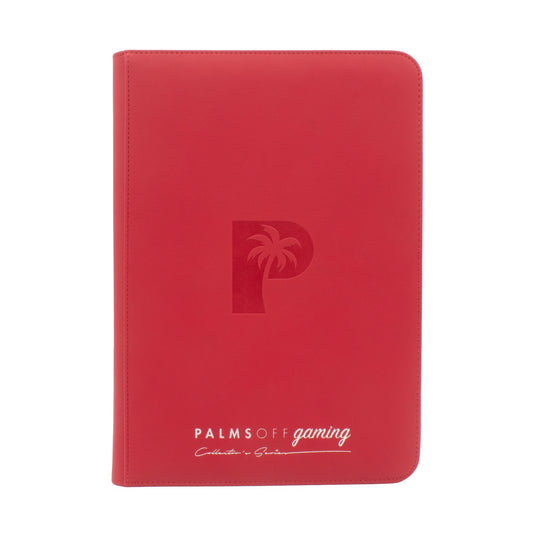 Palms Off Gaming Collector's Series 9 Pocket Zip Binder (Red) NEW