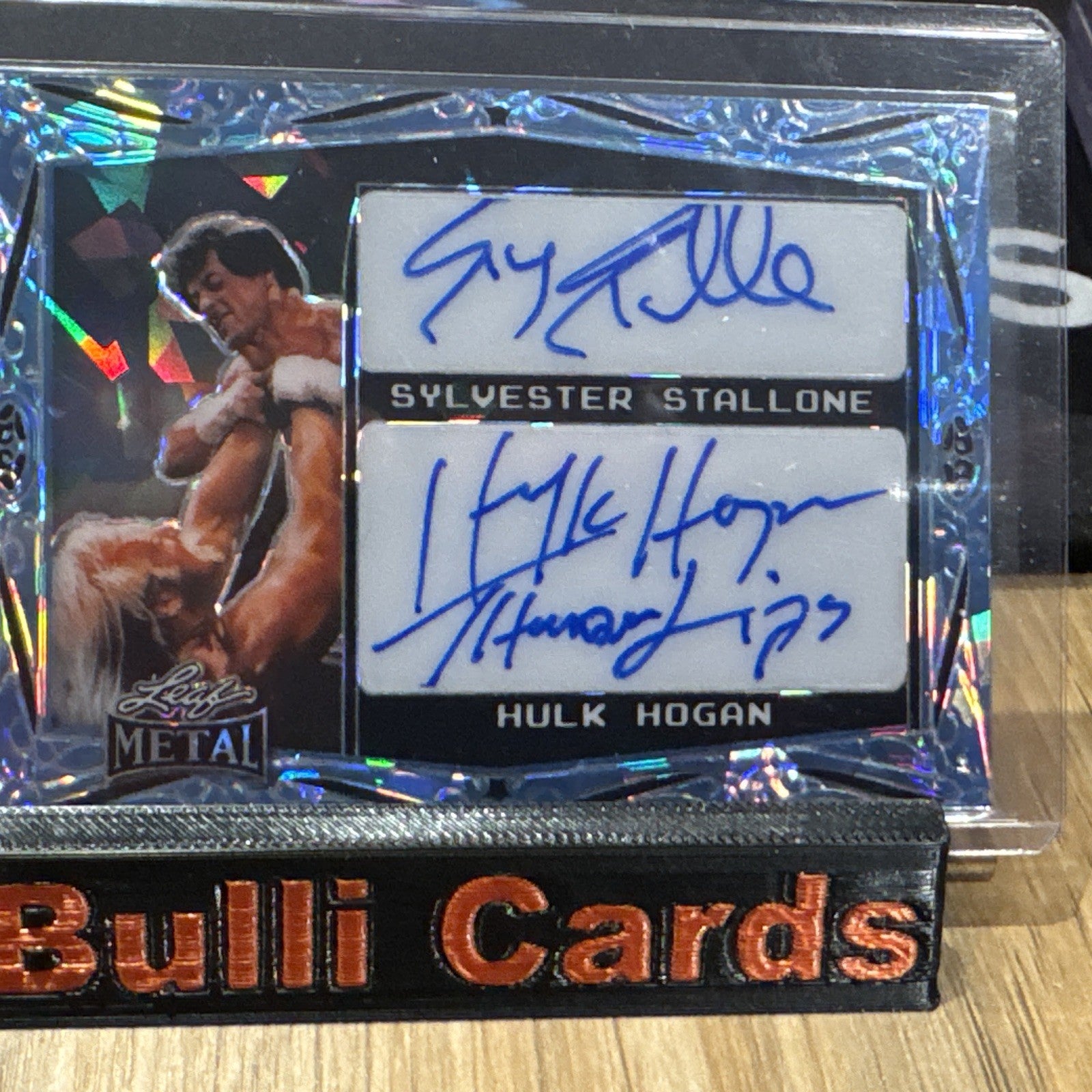2024 Leaf Metal Legends Wrestling Hulk Hogan Sylvester Stallone Dual Auto 1/1